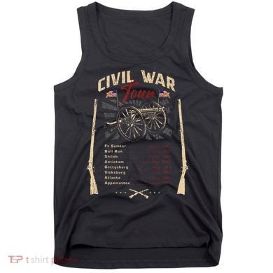 American Civil War Battle Dates Reenactment Gettysburg Tank Top