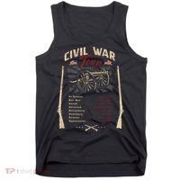 American Civil War Battle Dates Reenactment Gettysburg Tank Top thumb 0