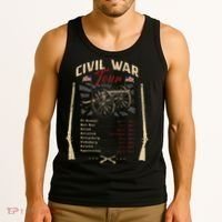 American Civil War Battle Dates Reenactment Gettysburg Tank Top thumb 3