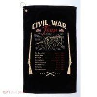 American Civil War Battle Dates Reenactment Gettysburg Golf Towel thumb 0