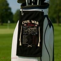 American Civil War Battle Dates Reenactment Gettysburg Golf Towel thumb 2