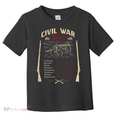 American Civil War Battle Dates Reenactment Gettysburg Toddler T-Shirt