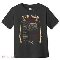 American Civil War Battle Dates Reenactment Gettysburg Toddler T-Shirt thumb 0