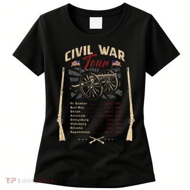 American Civil War Battle Dates Reenactment Gettysburg Women's T-Shirt