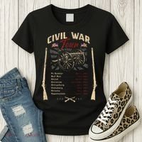 American Civil War Battle Dates Reenactment Gettysburg Women's T-Shirt thumb 3