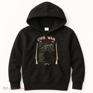 American Civil War Battle Dates Reenactment Gettysburg Kids Hoodie