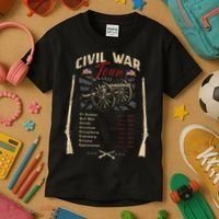 American Civil War Battle Dates Reenactment Gettysburg Kids T-Shirt thumb 3