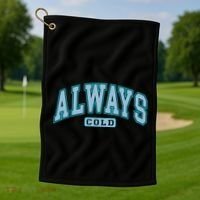 Always Cold Winter Christmas Season Golf Towel thumb 1