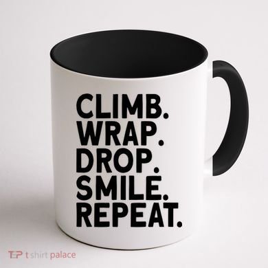 Aerialist Climb Warp Drop Smile Repeat Aerial Silks Cool Gift Coffee Mug back
