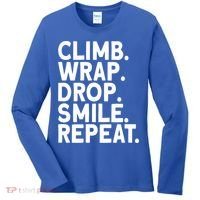 Aerialist Climb Warp Drop Smile Repeat Aerial Silks Cool Gift Women's Long Sleeve Shirt thumb 0