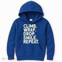 Aerialist Climb Warp Drop Smile Repeat Aerial Silks Cool Gift Kids Hoodie thumb 0