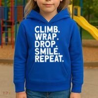 Aerialist Climb Warp Drop Smile Repeat Aerial Silks Cool Gift Kids Hoodie thumb 3