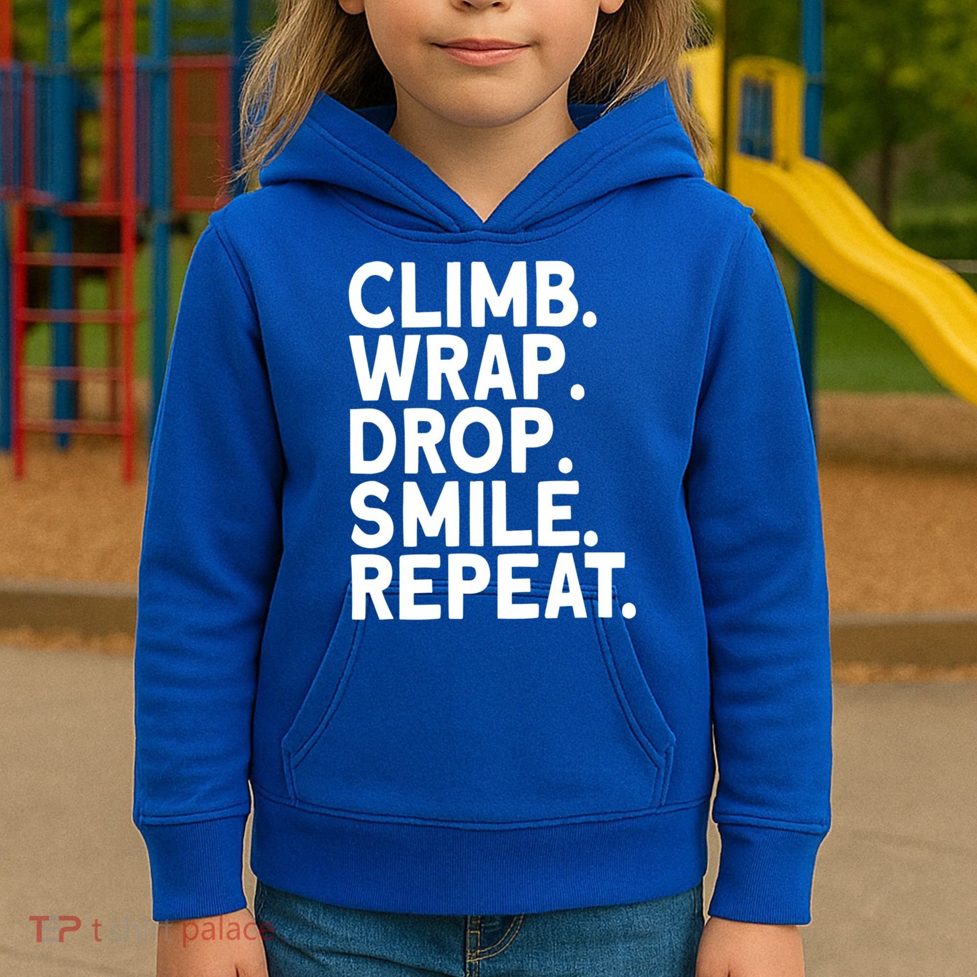 Aerialist Climb Warp Drop Smile Repeat Aerial Silks Cool Gift Kids Hoodie