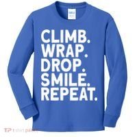 Aerialist Climb Warp Drop Smile Repeat Aerial Silks Cool Gift Kids Long Sleeve Shirt thumb 0
