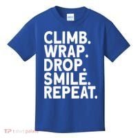 Aerialist Climb Warp Drop Smile Repeat Aerial Silks Cool Gift Kids T-Shirt thumb 0