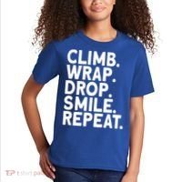 Aerialist Climb Warp Drop Smile Repeat Aerial Silks Cool Gift Kids T-Shirt thumb 2