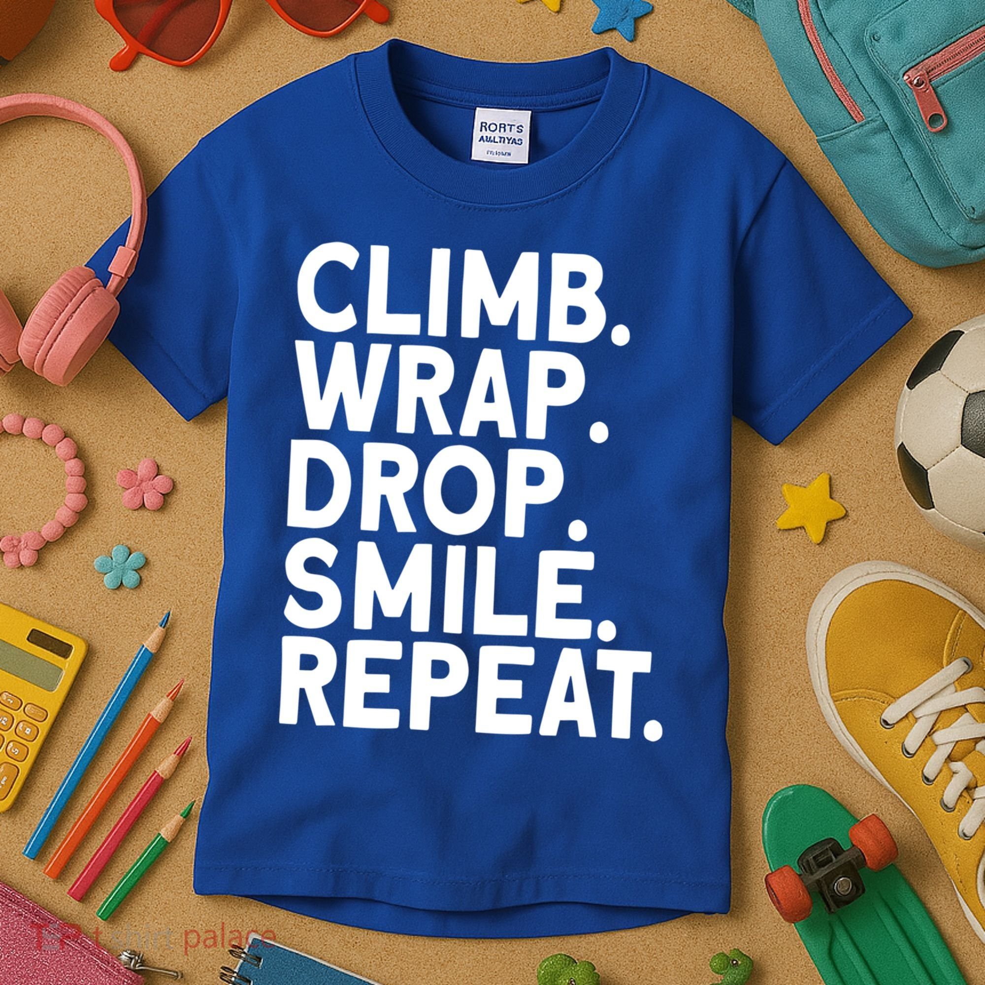 Aerialist Climb Warp Drop Smile Repeat Aerial Silks Cool Gift Kids T-Shirt
