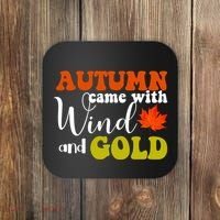 Autumn Came With Wind And Gold Coaster thumb 0