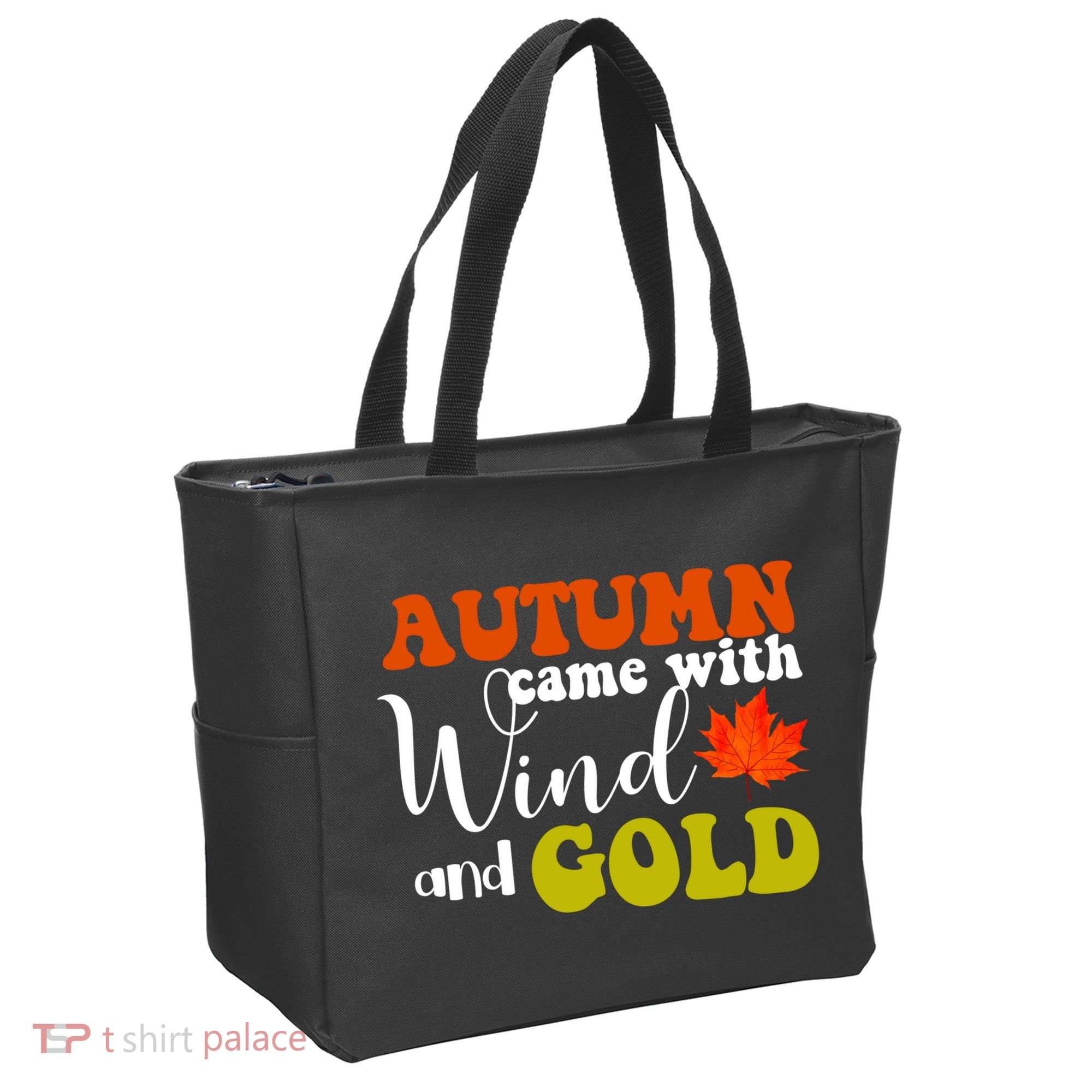 Autumn Came With Wind And Gold Tote Bag