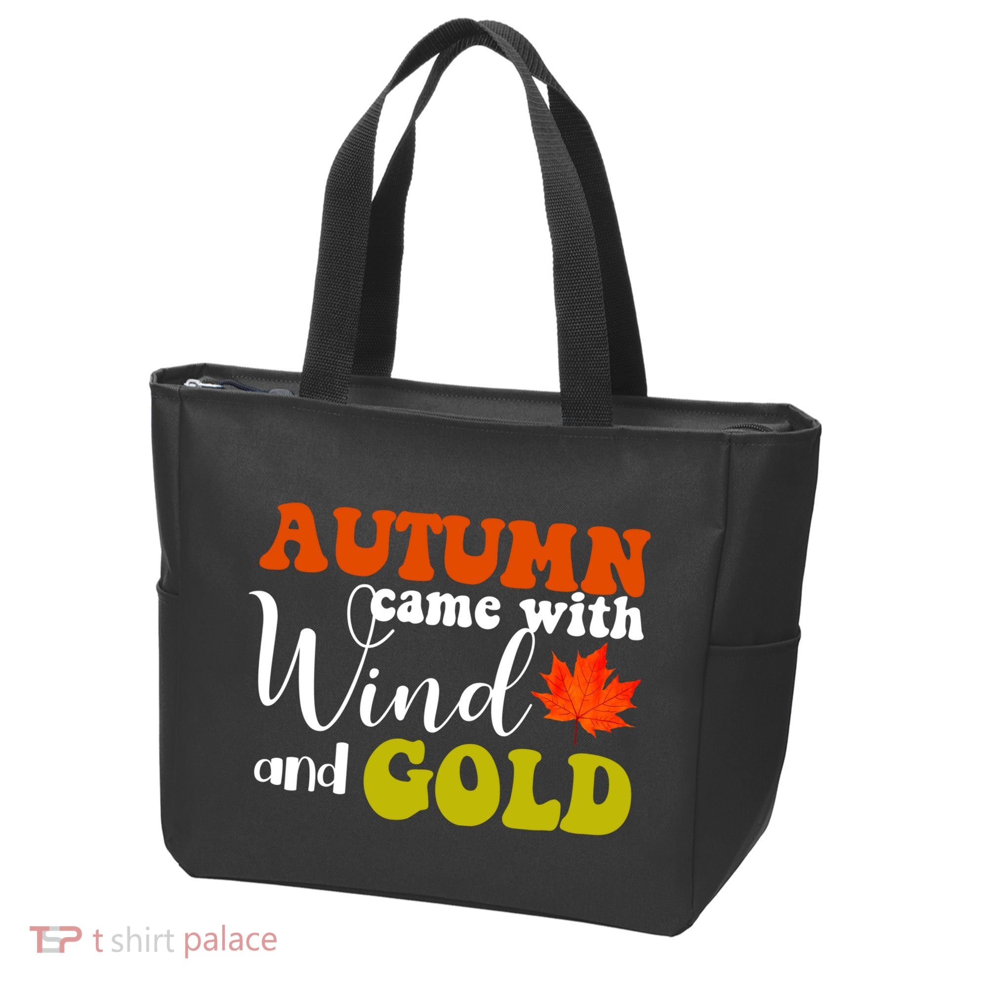Autumn Came With Wind And Gold Tote Bag
