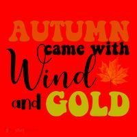 Autumn Came With Wind And Gold Santa Hat thumb 1