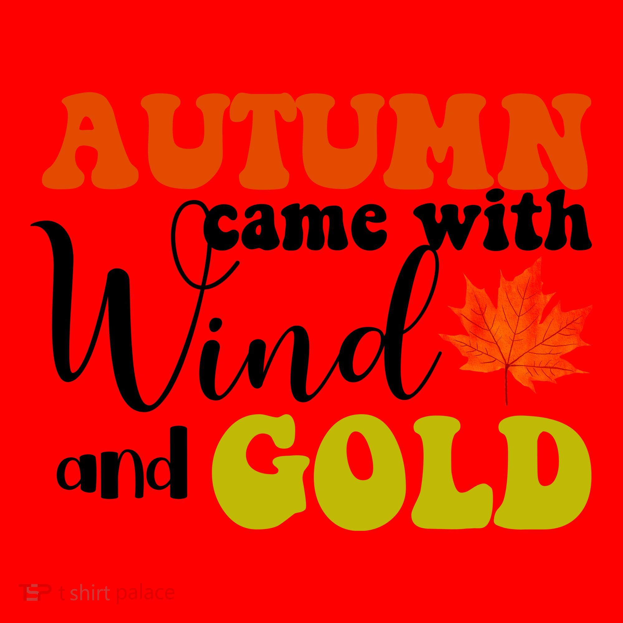 Autumn Came With Wind And Gold Santa Hat
