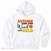 Autumn Came With Wind And Gold Hoodie thumb 0