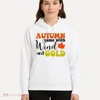 Autumn Came With Wind And Gold Hoodie thumb 5