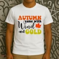 Autumn Came With Wind And Gold T-Shirt thumb 3