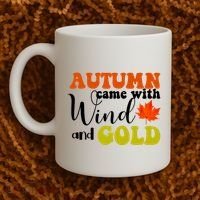 Autumn Came With Wind And Gold Coffee Mug thumb 2