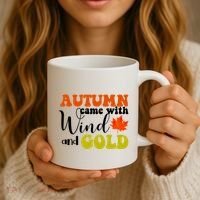 Autumn Came With Wind And Gold Coffee Mug thumb 3