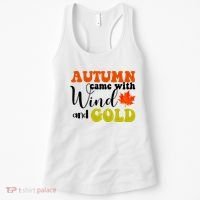 Autumn Came With Wind And Gold Women's Tank Top thumb 0