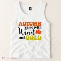 Autumn Came With Wind And Gold Tank Top thumb 2
