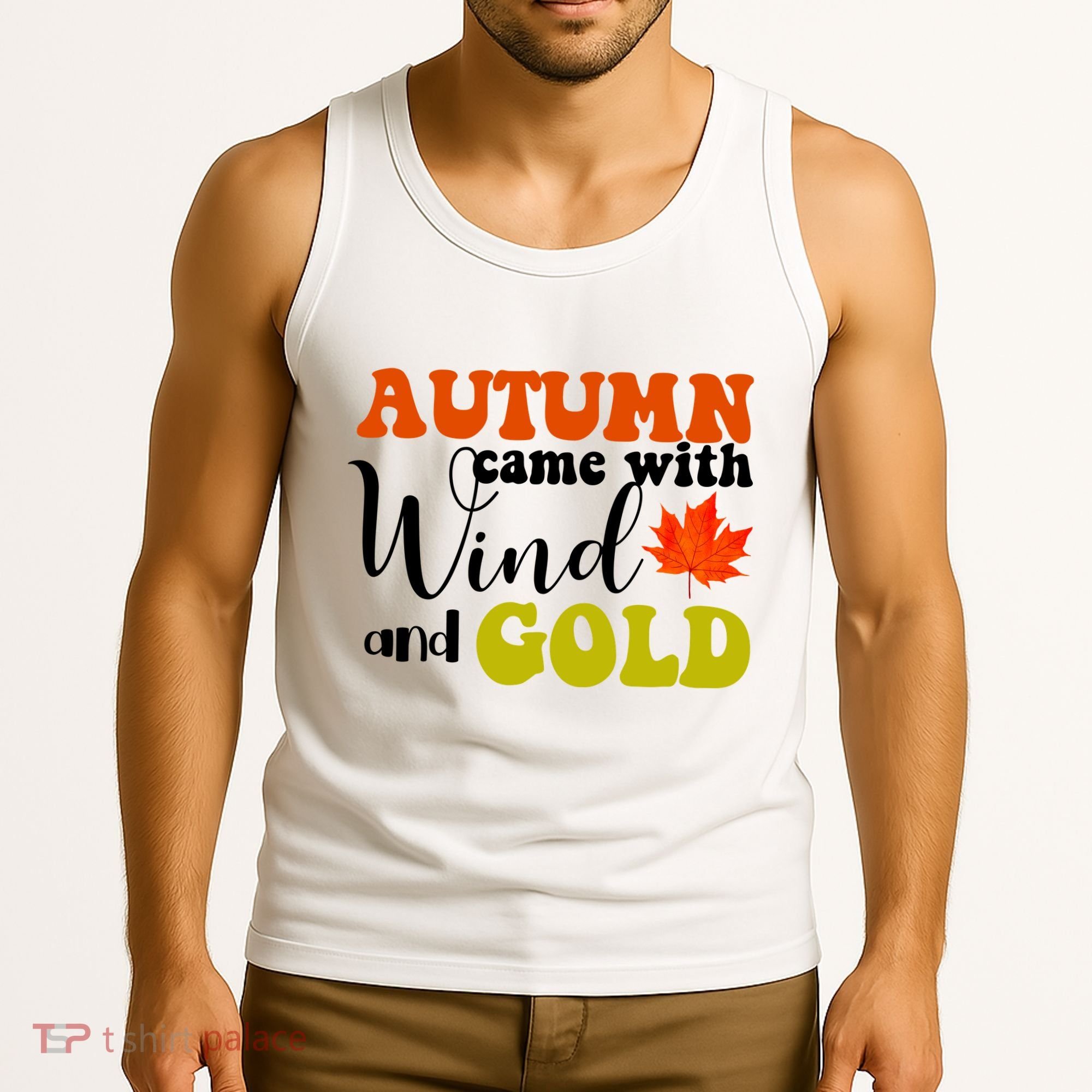 Autumn Came With Wind And Gold Tank Top