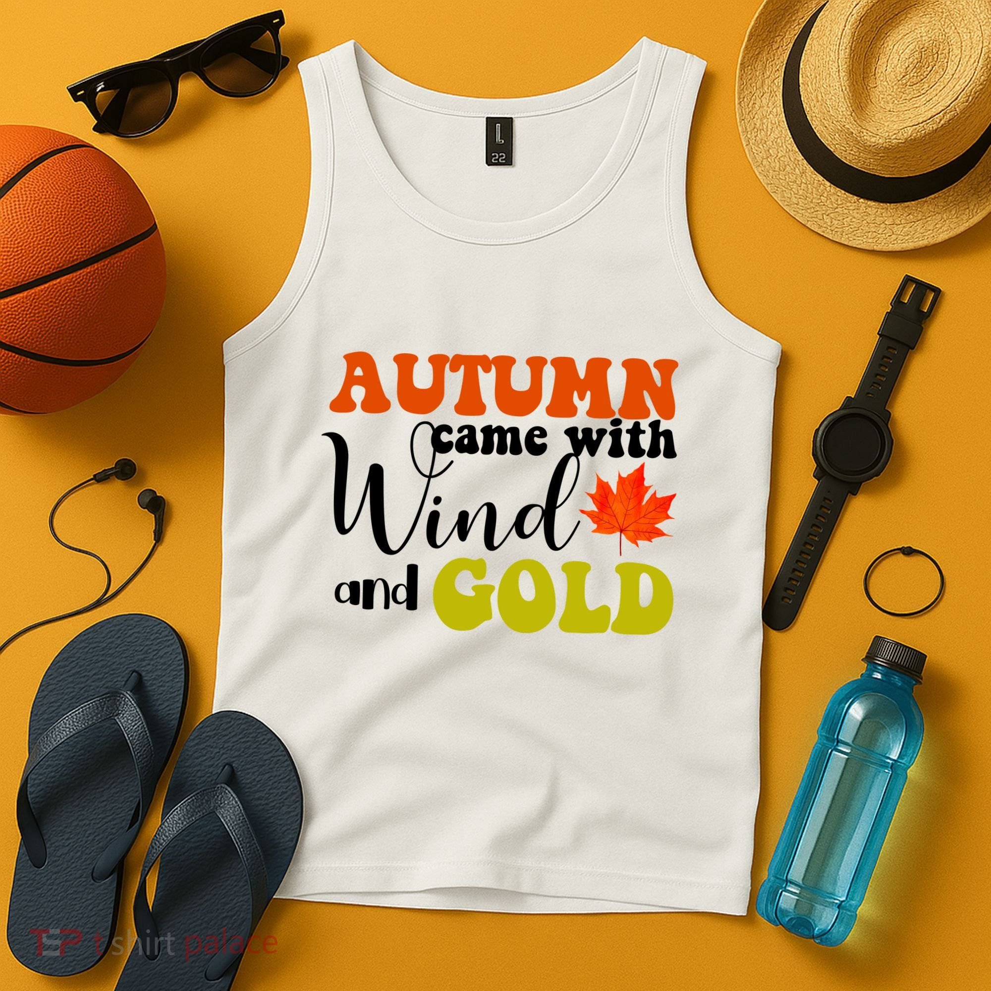 Autumn Came With Wind And Gold Tank Top