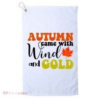 Autumn Came With Wind And Gold Golf Towel thumb 0