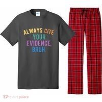 Always Cite Your Evidence Bruh Funny English Teacher Pajama Set thumb 0