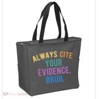 Always Cite Your Evidence Bruh Funny English Teacher Tote Bag thumb 2