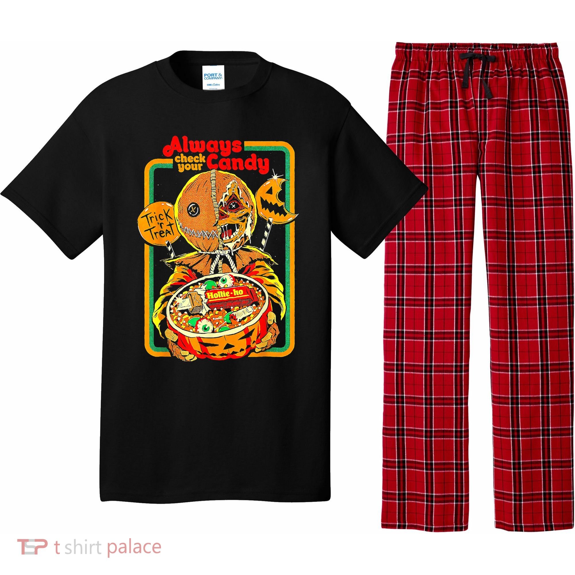 Always Check Your Candy Trick Or Treat Funny Halloween Pajama Set