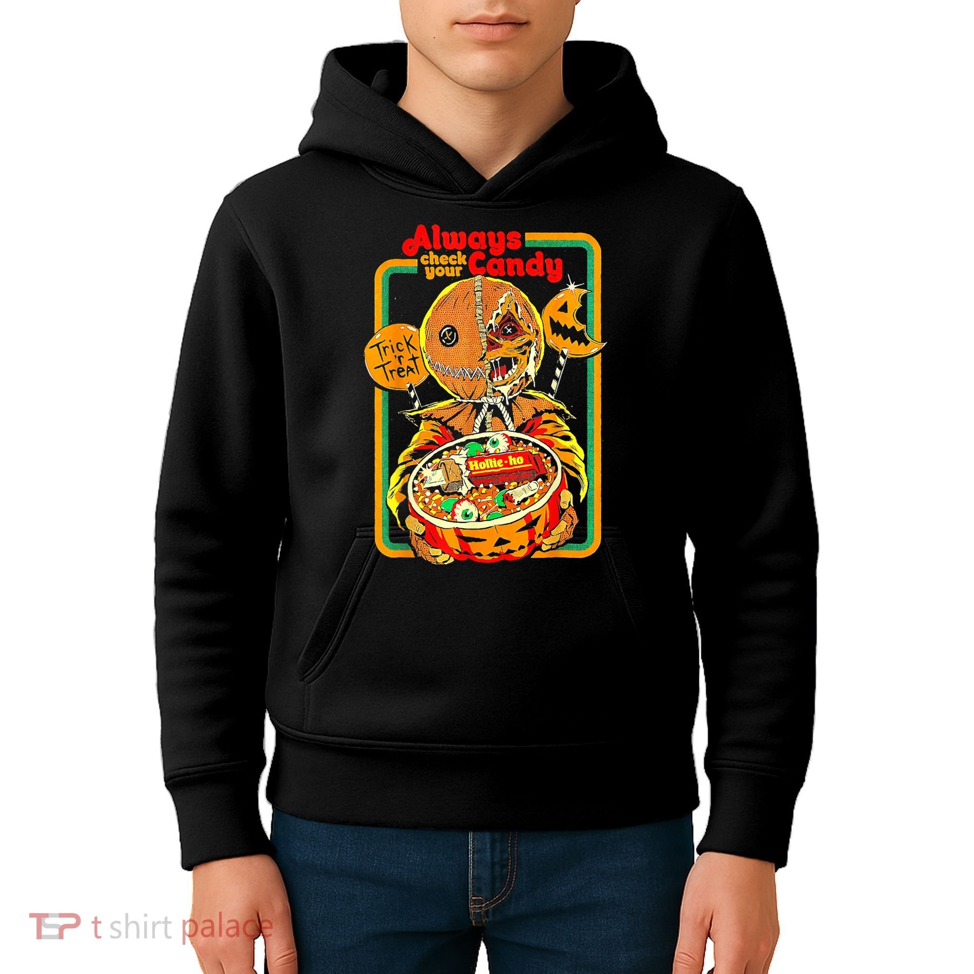 Always Check Your Candy Trick Or Treat Funny Halloween Kids Hoodie