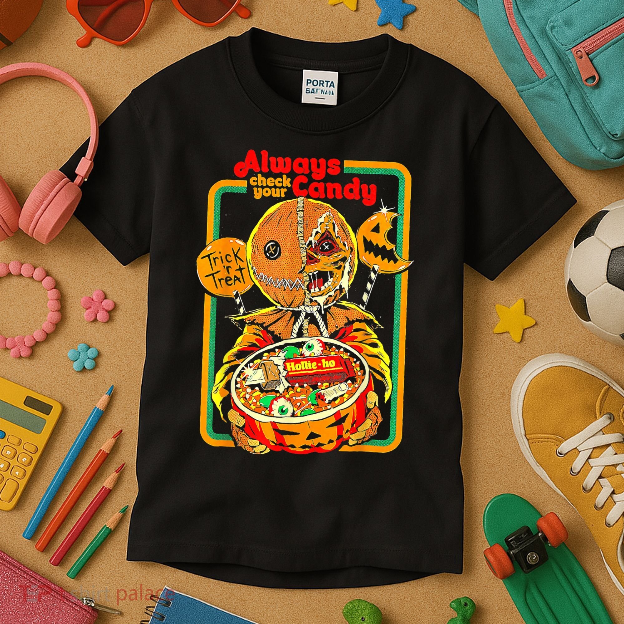 Always Check Your Candy Trick Or Treat Funny Halloween Kids T-Shirt