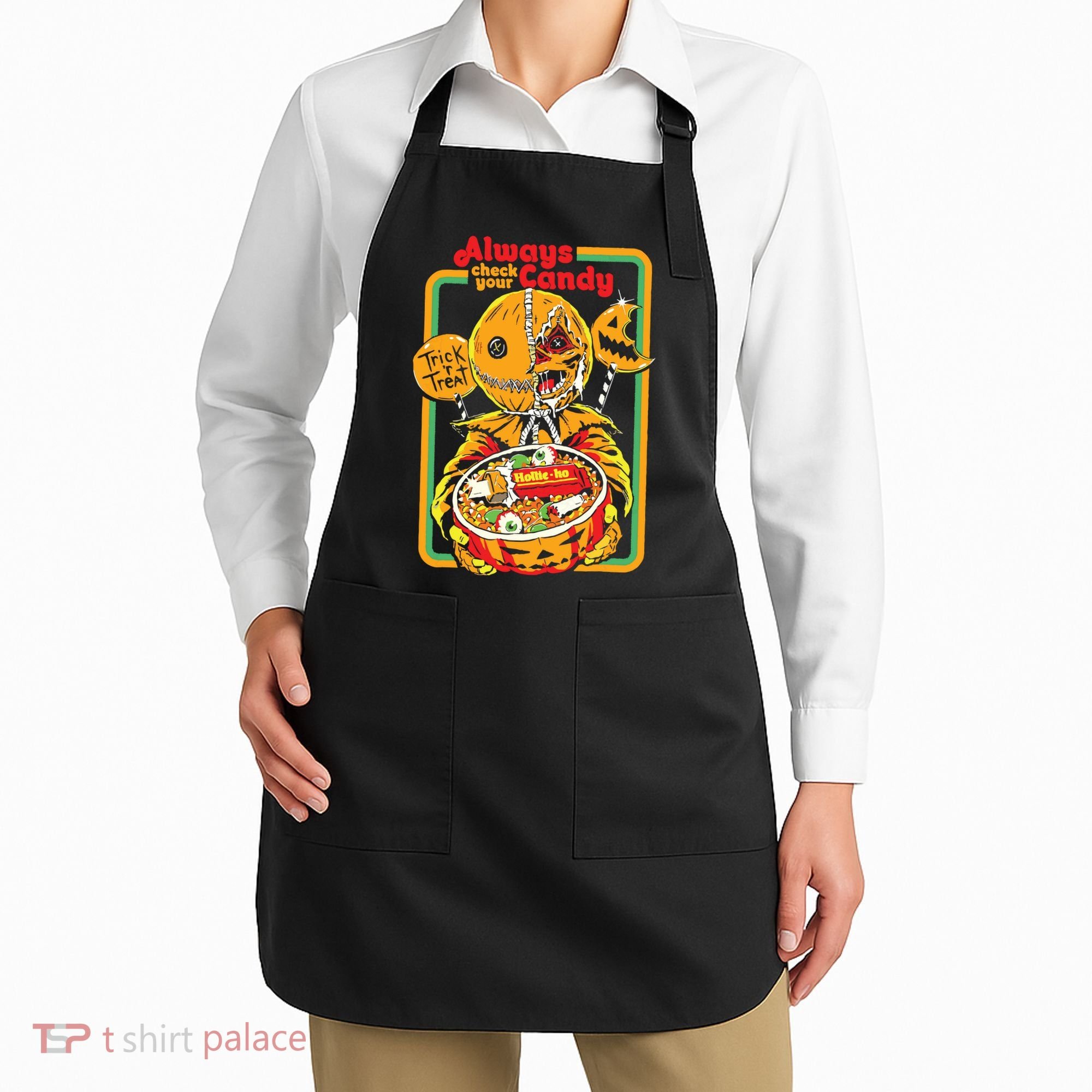 Always Check Your Candy Trick Or Treat, Funny Halloween Apron