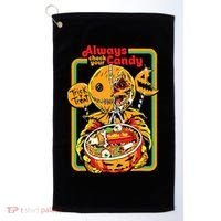 Always Check Your Candy Trick Or Treat, Funny Halloween Golf Towel thumb 0
