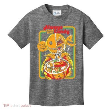 Always Check Your Candy Trick Or Treat, Funny Halloween Kids T-Shirt