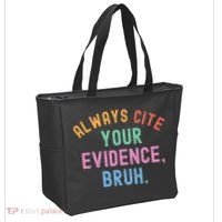 Always Cite Your Evidence Bruh Funny Retro English Teacher Tote Bag thumb 2