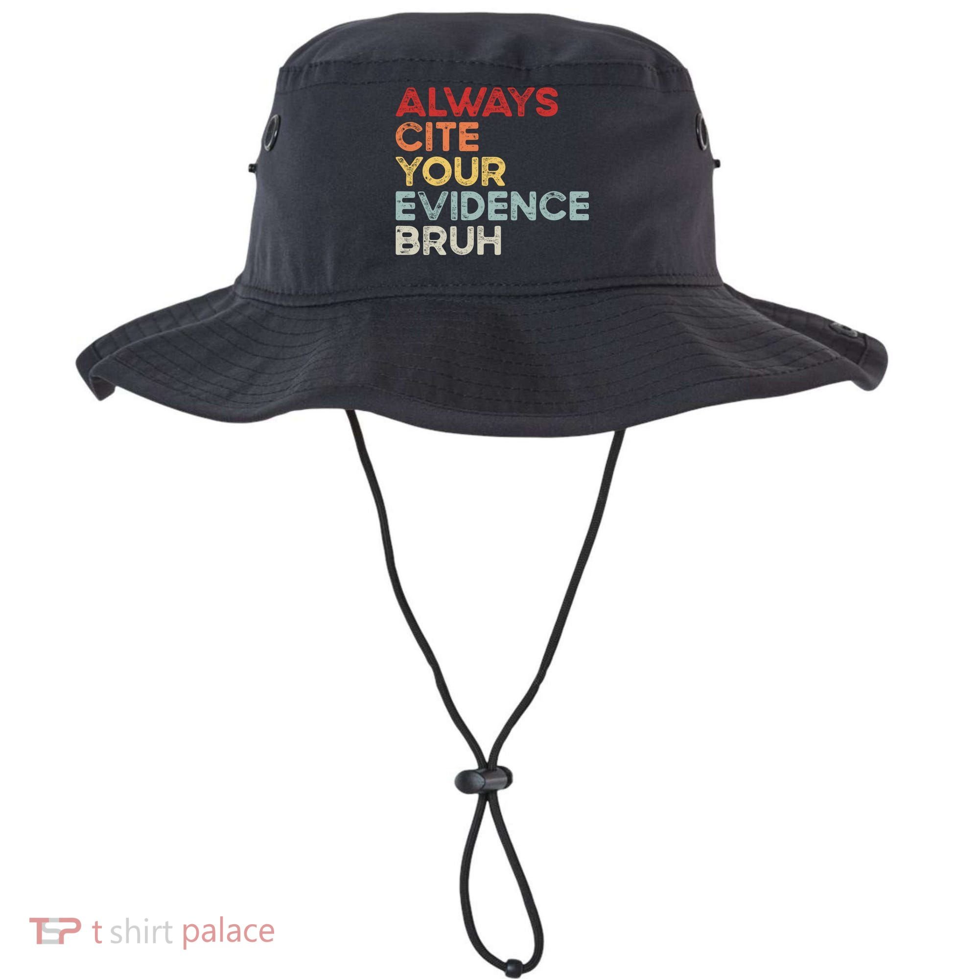 Always Cite Your Evidence Bruh Funny Retro English Teacher Bucket Hat