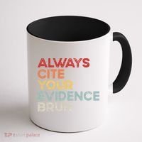 Always Cite Your Evidence Bruh Funny Retro English Teacher Coffee Mug thumb 1