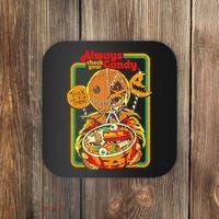 Always Check Your Candy Trick Or Treat, Funny Halloween Tee Coaster thumb 0