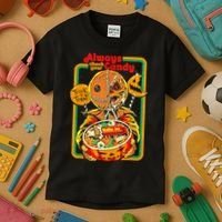 Always Check Your Candy Trick Or Treat, Funny Halloween Tee Kids T-Shirt thumb 3