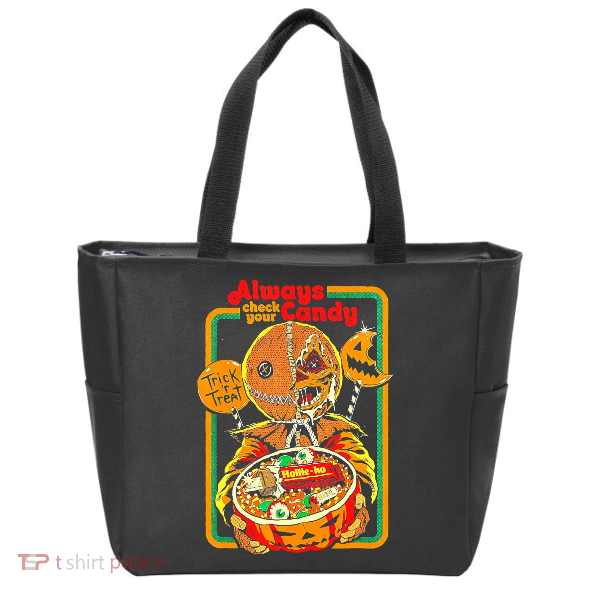 Always Check Your Candy Trick Or Treat, Funny Halloween Tee Tote Bag